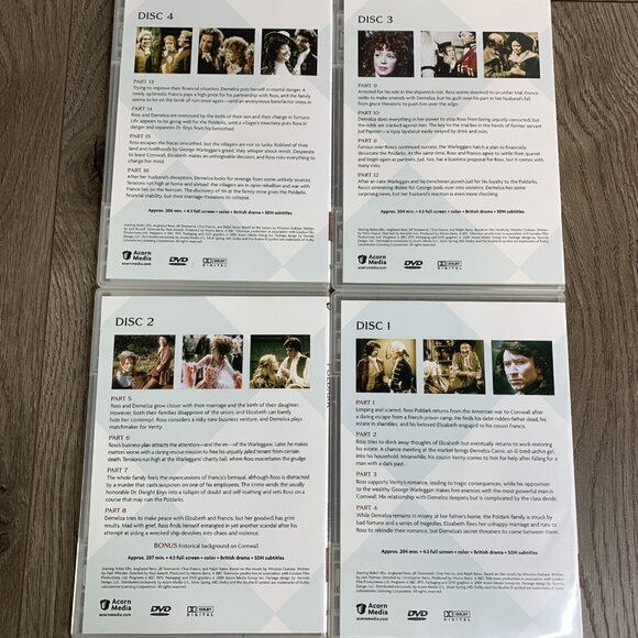 Poldark Series One Season 4 Disc— RARE OOP PBS Masterpiece Theater ACORN - Picture 5 of 6